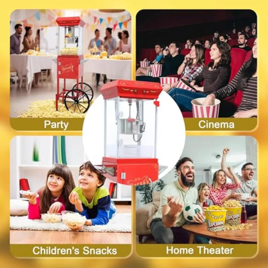 OLOEY Popcorn Machine With Cart Electric