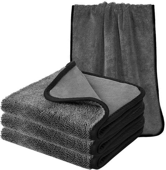 3 Pack Microfiber Cleaning Cloths For Windows Bathroom Home