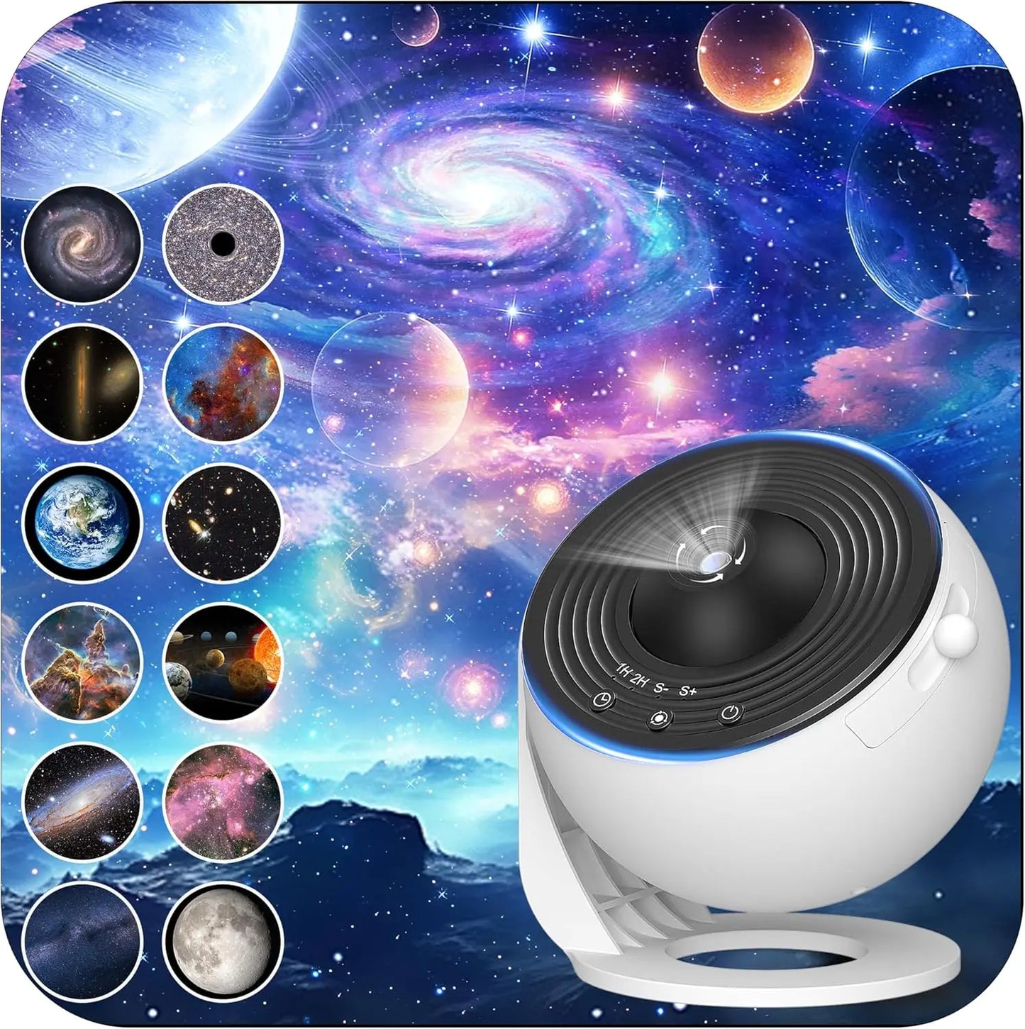 Aiopp Galaxy Projector For Bedroom With HD Images And Adjustable LED Light