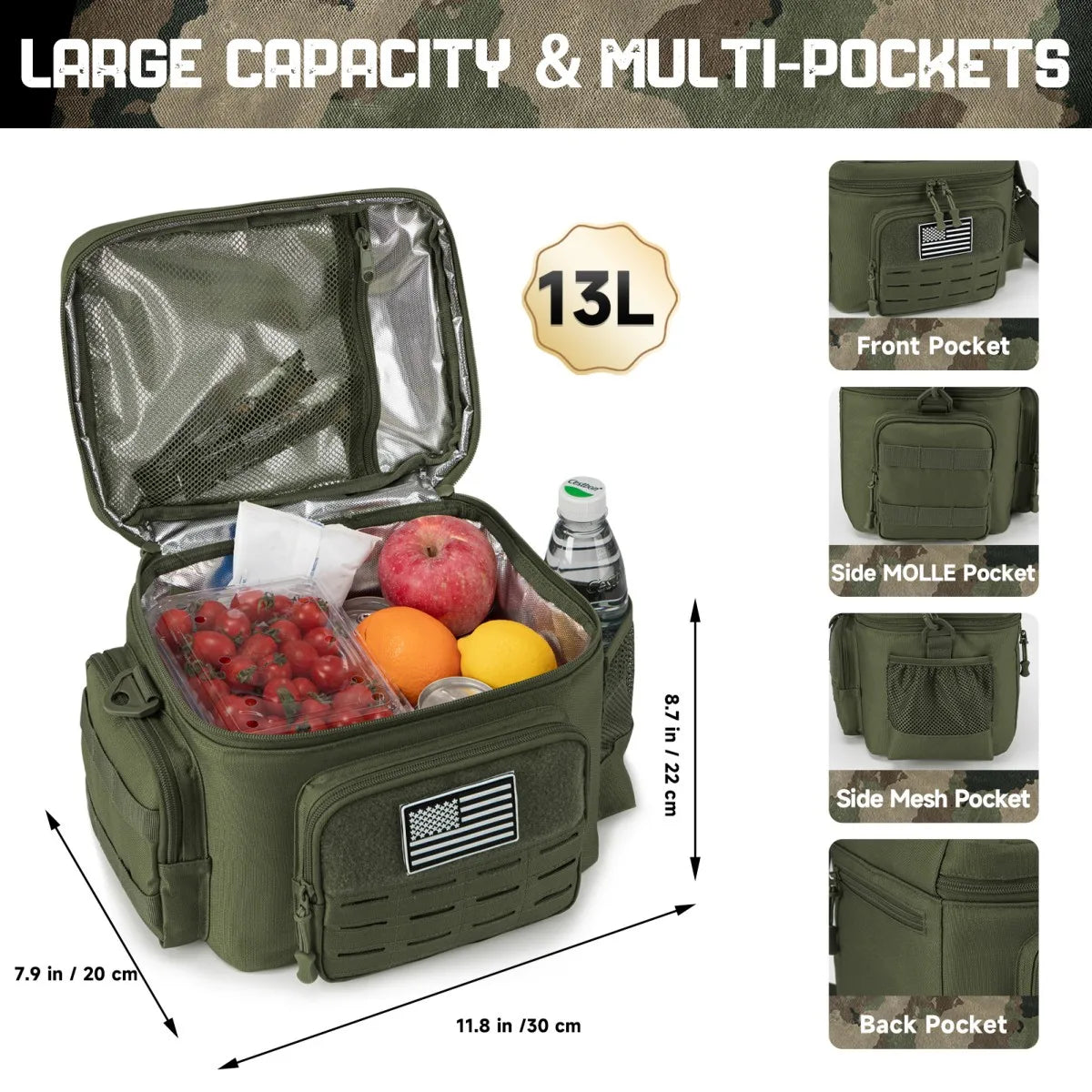 ReFire Gear Tactical Lunch Box Unisex Heavy Duty Insulated Bag