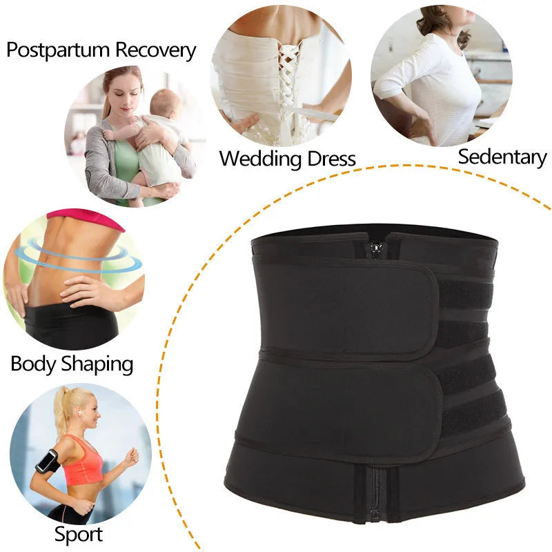 Waist Trainer Slimming Body Shaper Fitness Belt Weight Loss Fat Burning