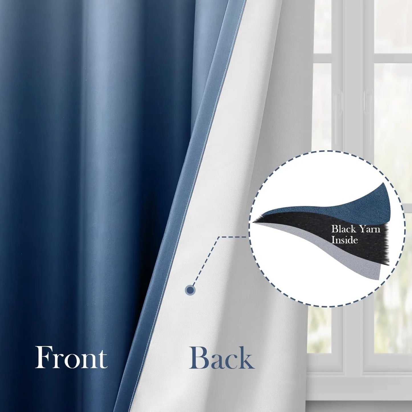 Ombre Blackout Curtains Grommet Two Panel Set For Living Room