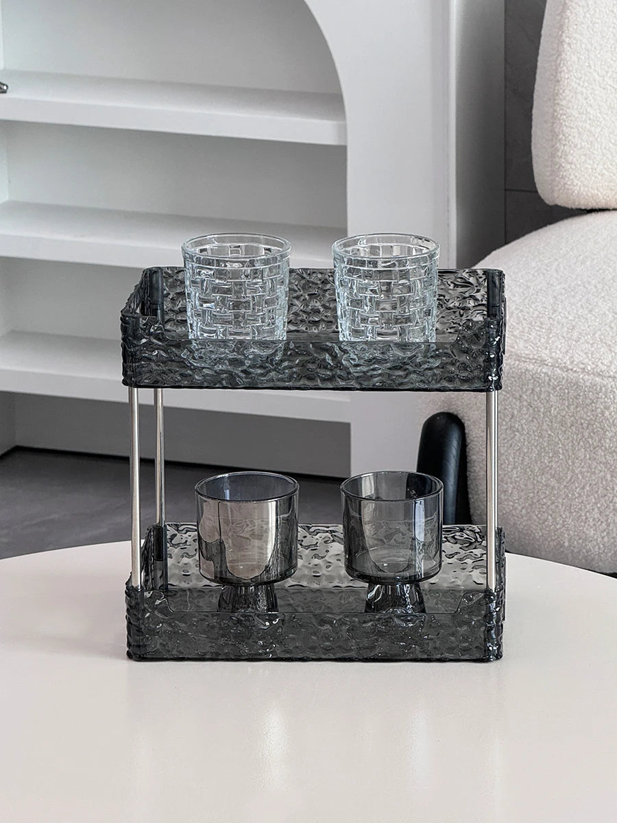 Transparent Acrylic Shower Organizer Three-Tier Shelves
