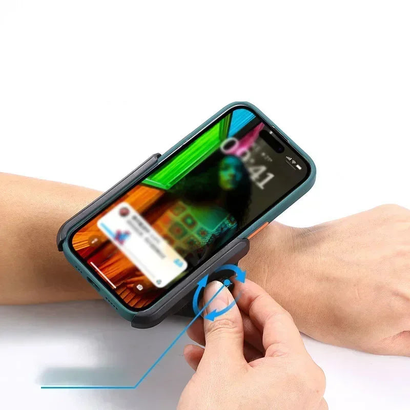 Running Sport Armbands Phone Holder For iPhone 16 15 14 13 12 Pro Max 14 Plus Samsung S24 Ultra Xiaomi Arm Band Bracket GPS Clip