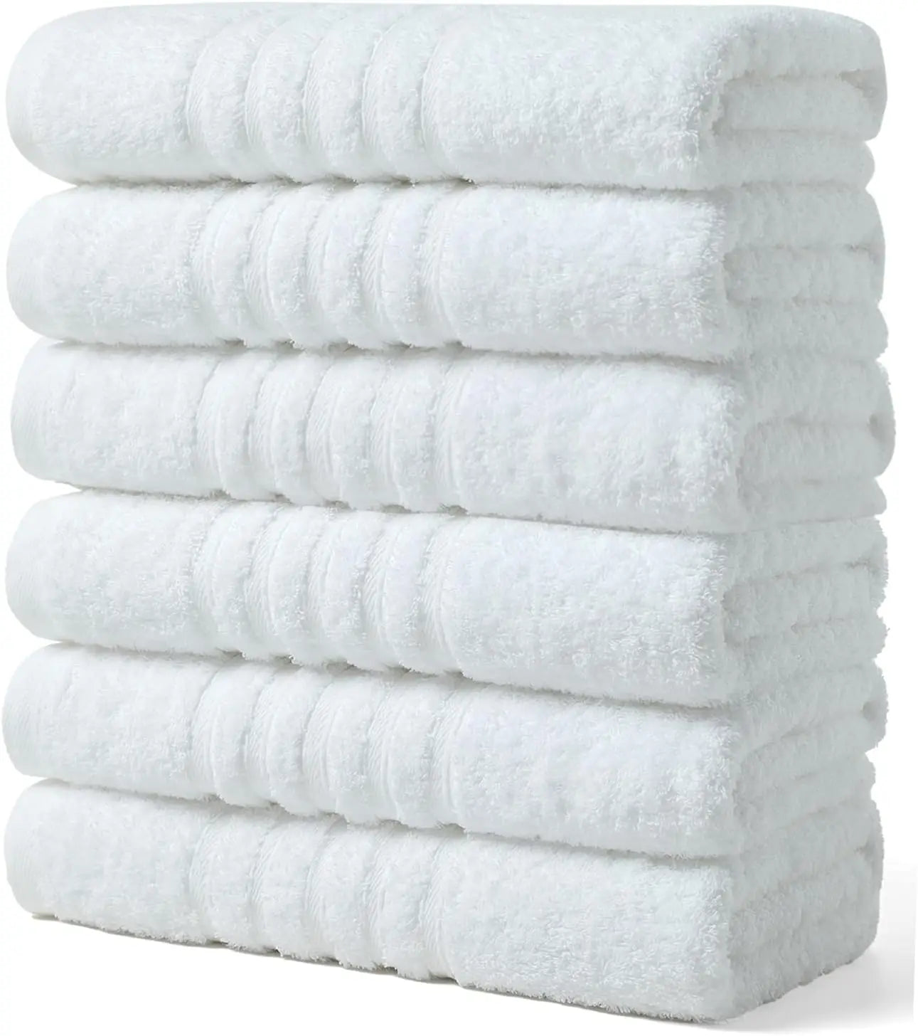 6 Pack 100 Percent Cotton Towels Quick Drying High Absorbency