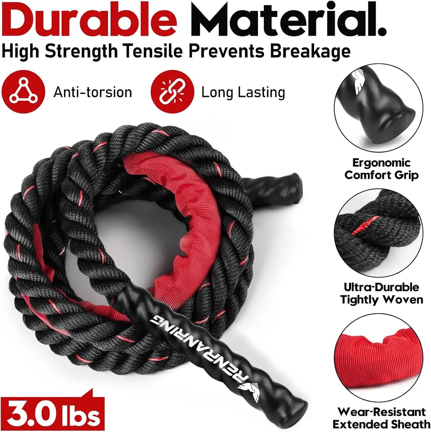 Weighted Jump Rope For Adults 3lb 4lb 5lb Training
