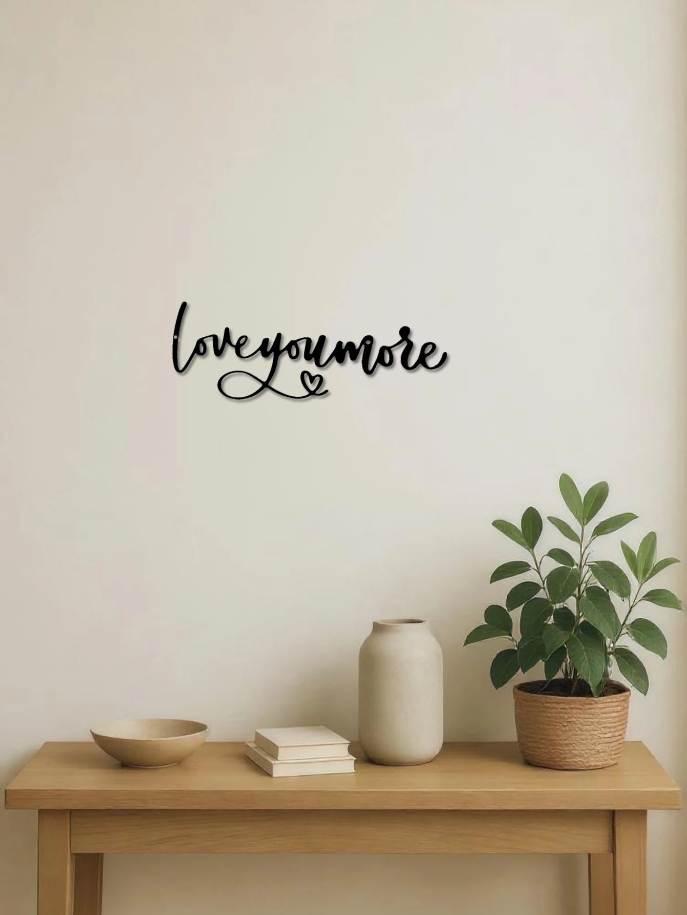 Love You More Metal Wall Art Romantic Handmade Iron Wedding Decor