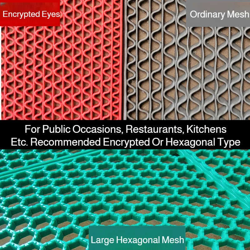 PVC Anti Slip Bath Mat Mesh Floor Mat Bathroom Kitchen
