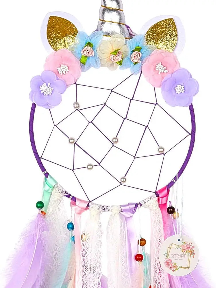 Unicorn Dream Catcher Wall Hanging For Girls Bedroom Nursery Decor