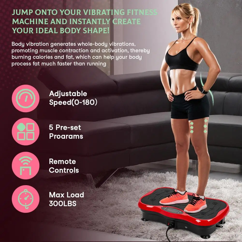 Power Waver Vibration Plate Exercise Machine, Vibrating Plate Machine for Lymphatic Drainage, Whole Body Vibration Plate Machine