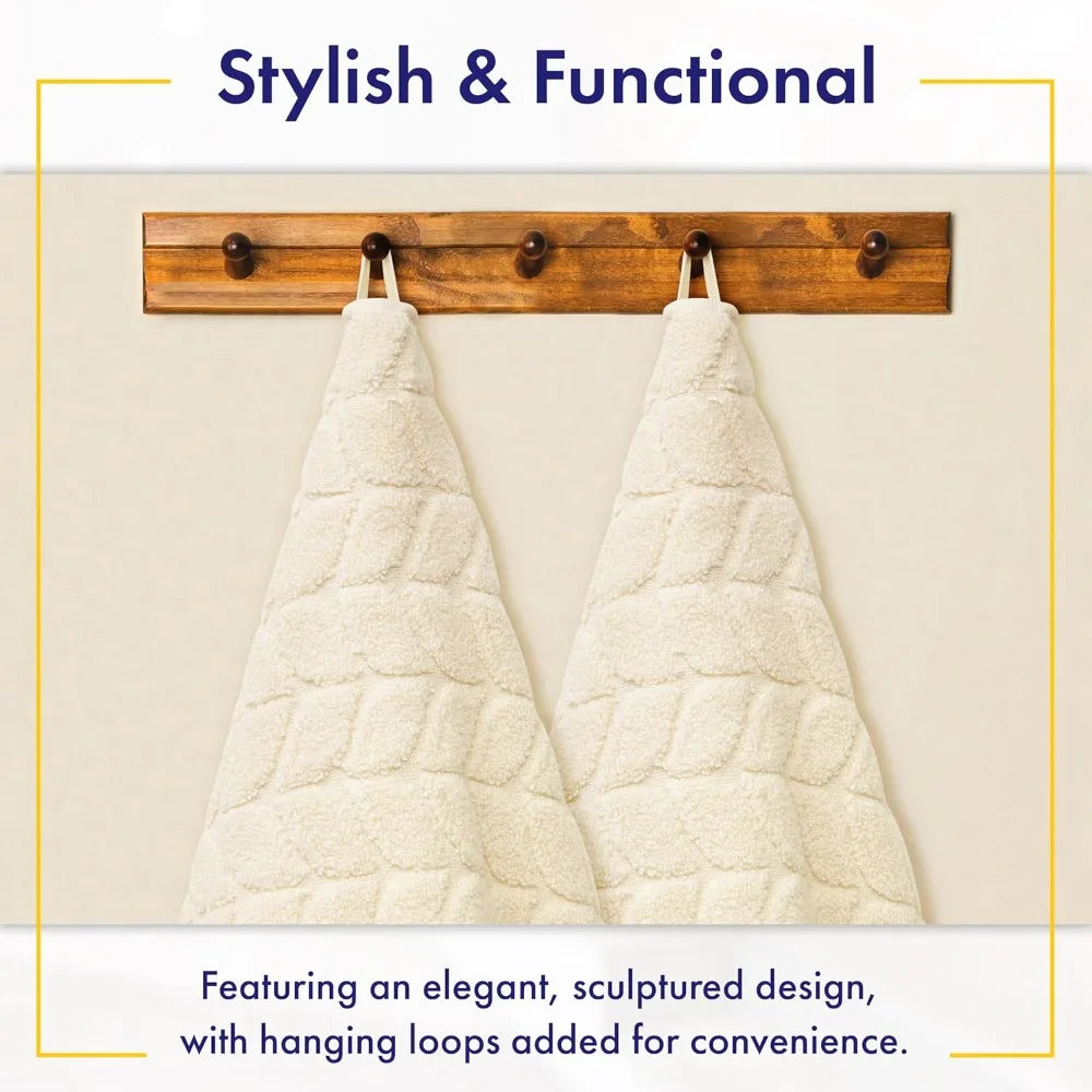 Bamboo Bath Towels Set 6 Piece Absorbent Quick Dry Premium