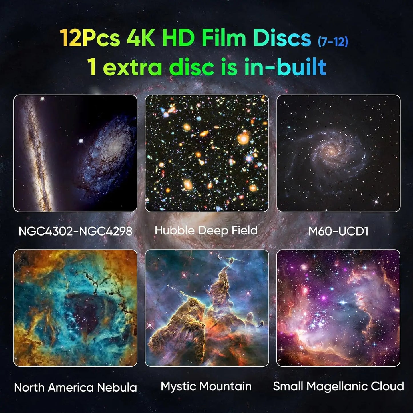 Aiopp Galaxy Projector For Bedroom With HD Images And Adjustable LED Light