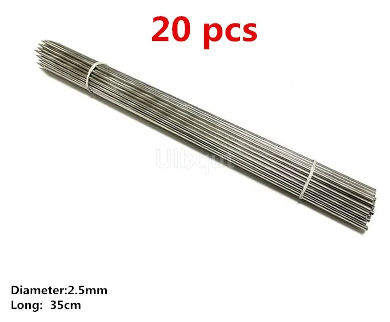 Uibqut Stainless Steel Skewers Set 10 Pack For Barbecue Grilling