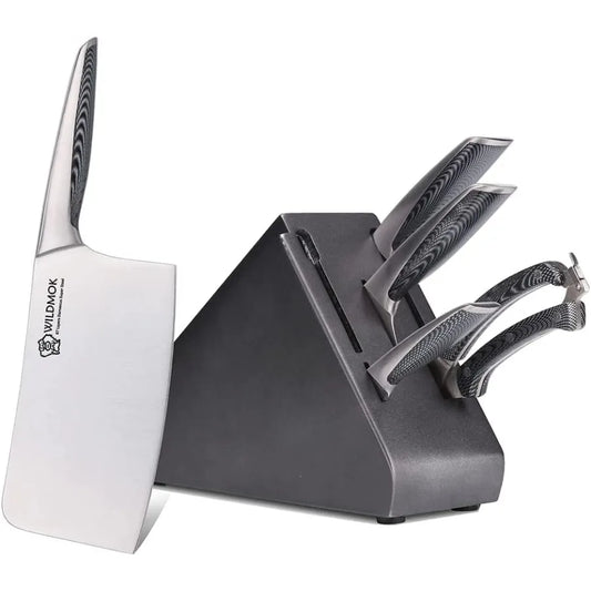 6 Piece Knife Block Set Stainless Steel Knives With Handles