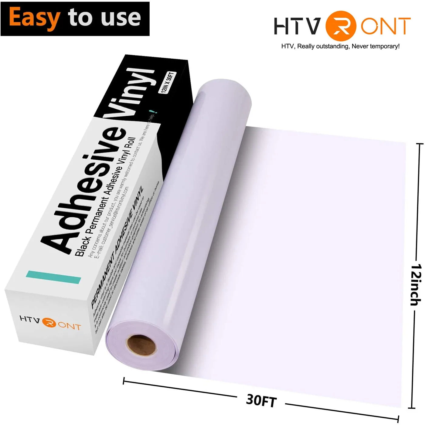 HTVRONT Glossy Permanent Adhesive Vinyl Roll for Cricut Craft Cutter