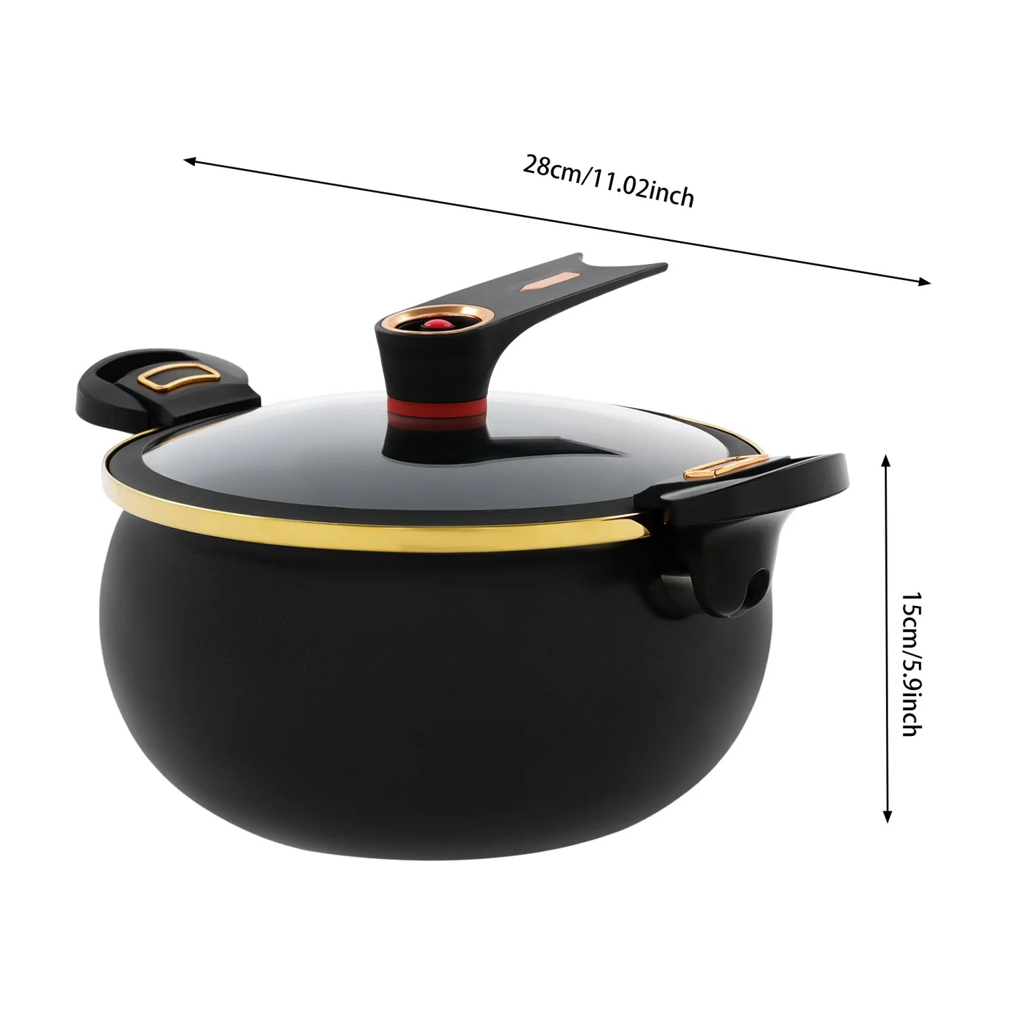 Iron Micro Pressure Cooker Nonstick With Auto Release Valve Induction