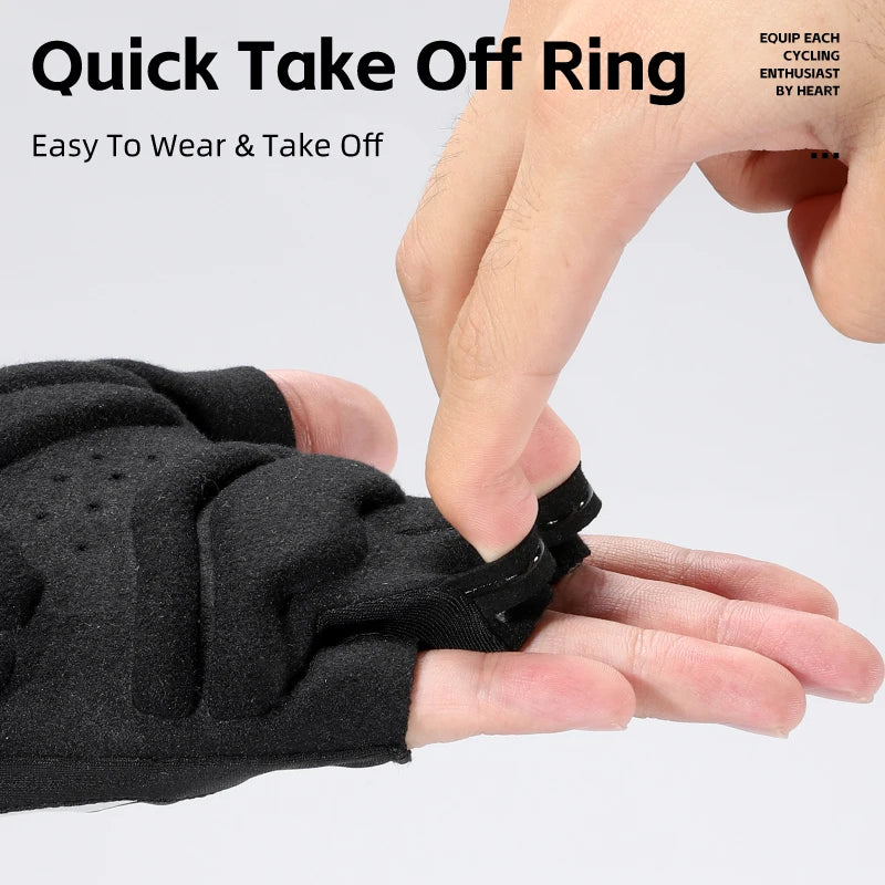 West Biking Summer Half Finger Bike Gloves Shockproof Palm Pad