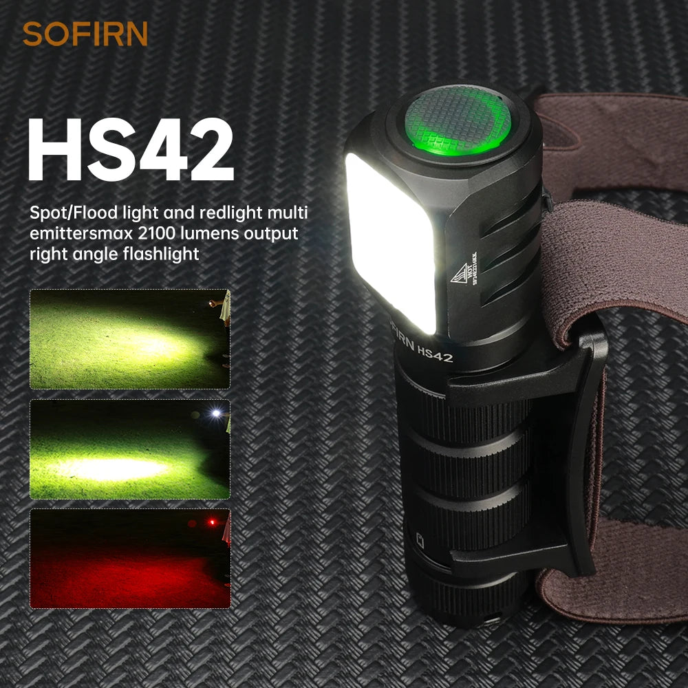Sofirn HS42 Headlamp 2100lm USB C Rechargeable With Power Bank