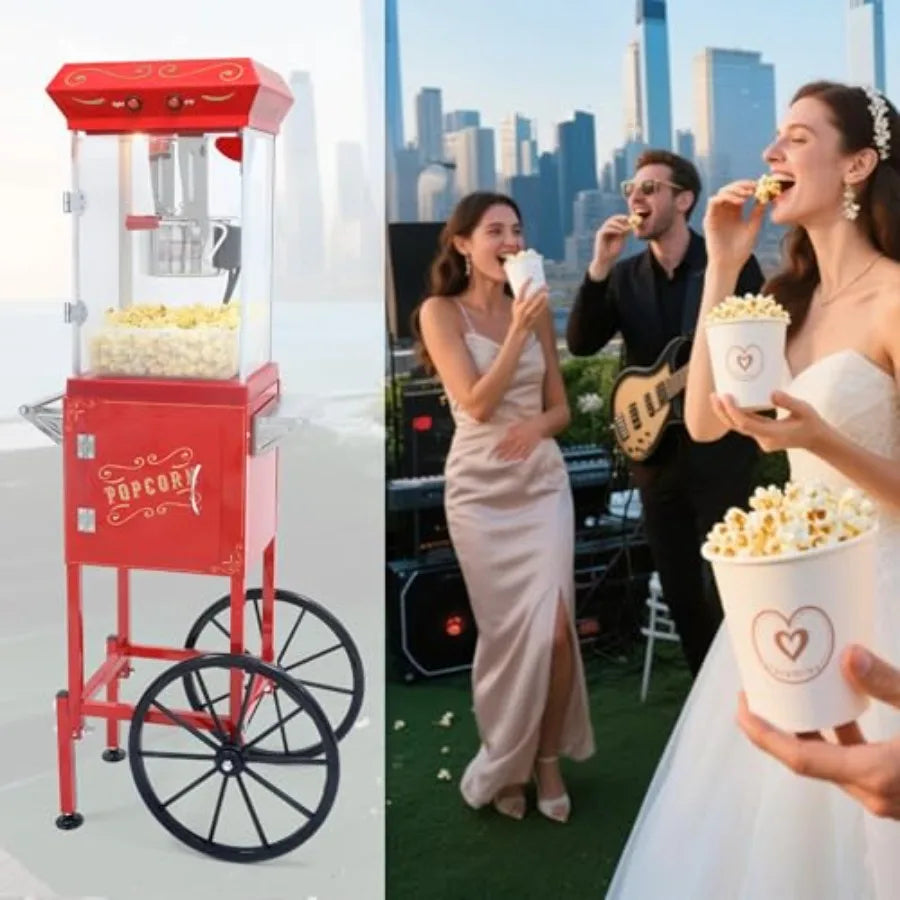 OLOEY Popcorn Machine With Cart Electric
