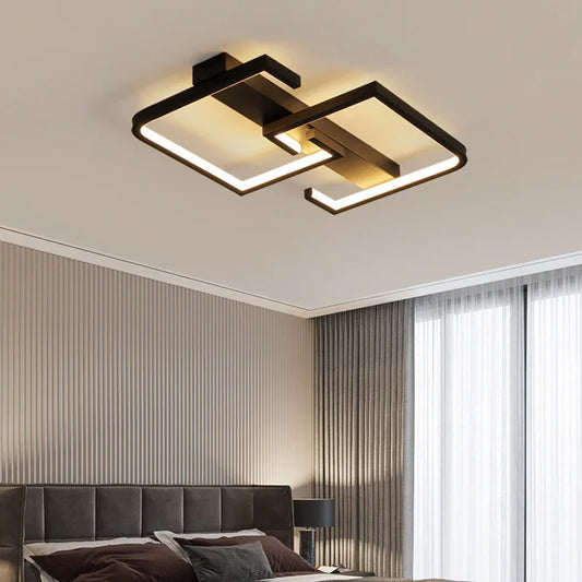 Nordic Remote control led Ceiling Lights Modern Bedroom Ceiling Light 220v Living Room Black dimmable led Ceiling Lamps Lighting