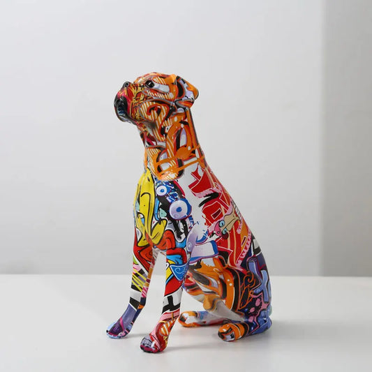 FLYuechun Ranan Boxer Dog Resin Ornament Home Decor