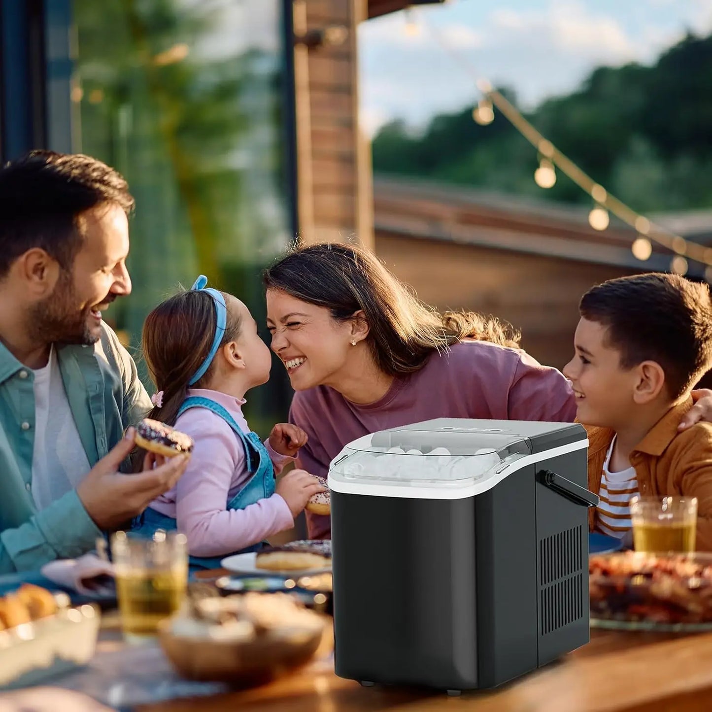 Portable Ice Maker for Home Kitchen RV Camping Auto Clean