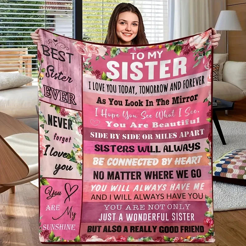 Soul Sister Blanket Gift for Best Friends Soft Flannel Sofa