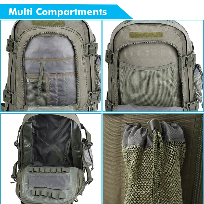 LQARMY Tactical Backpack Molle Army 3 Day Assault Pack