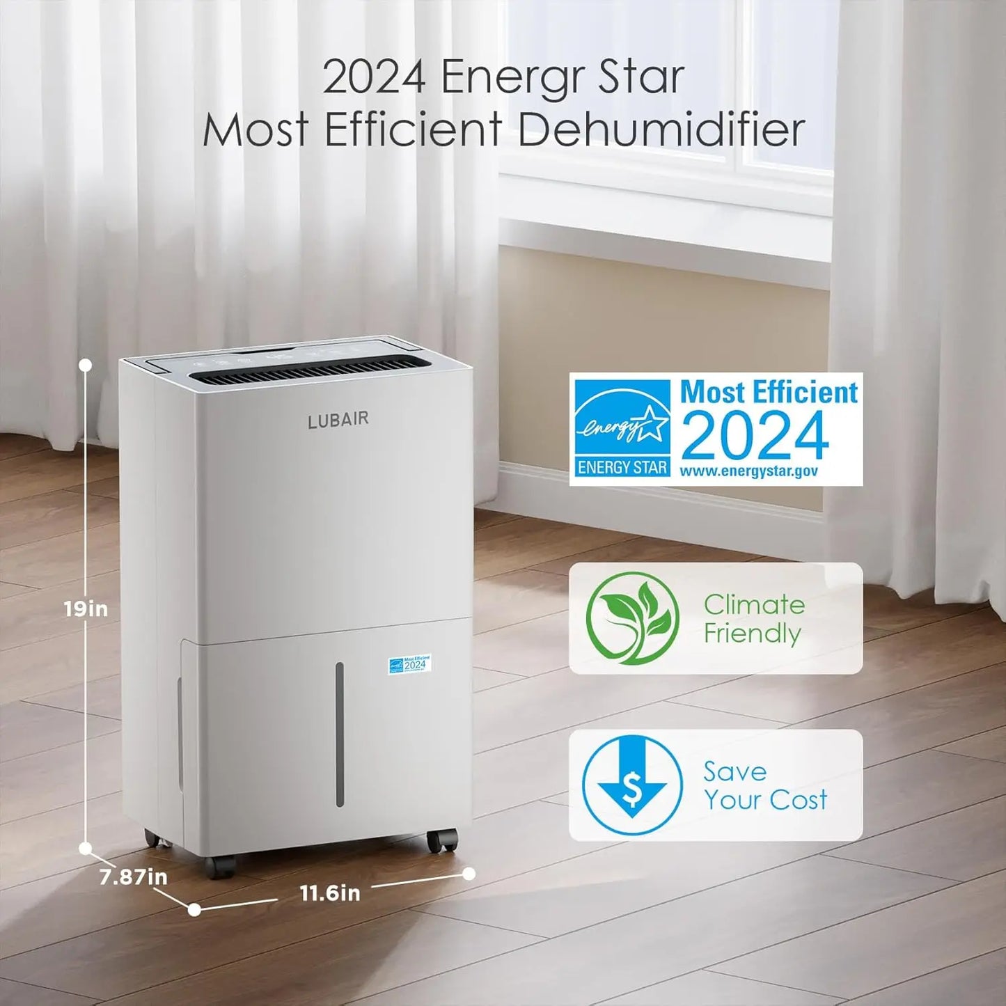 Energy Star Dehumidifier For Living Room Basement With Drain Hose
