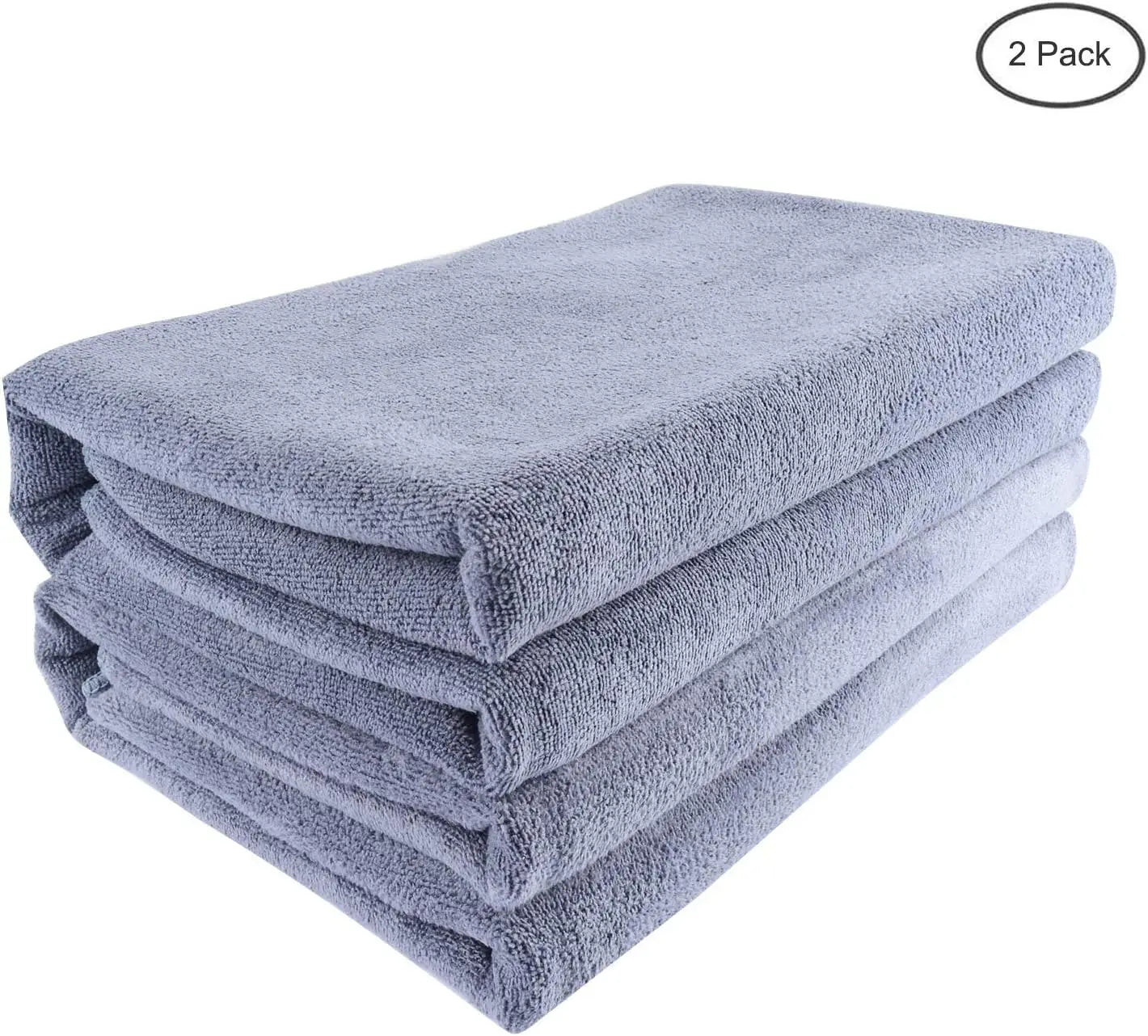 Premium Microfiber Bath Towels 2 Pack for Home and Travel