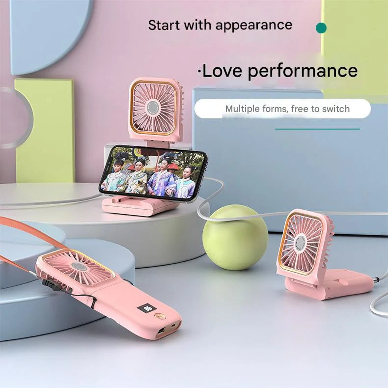 Oeny Portable Handheld Mini Fan With Digital Display USB Rechargeable