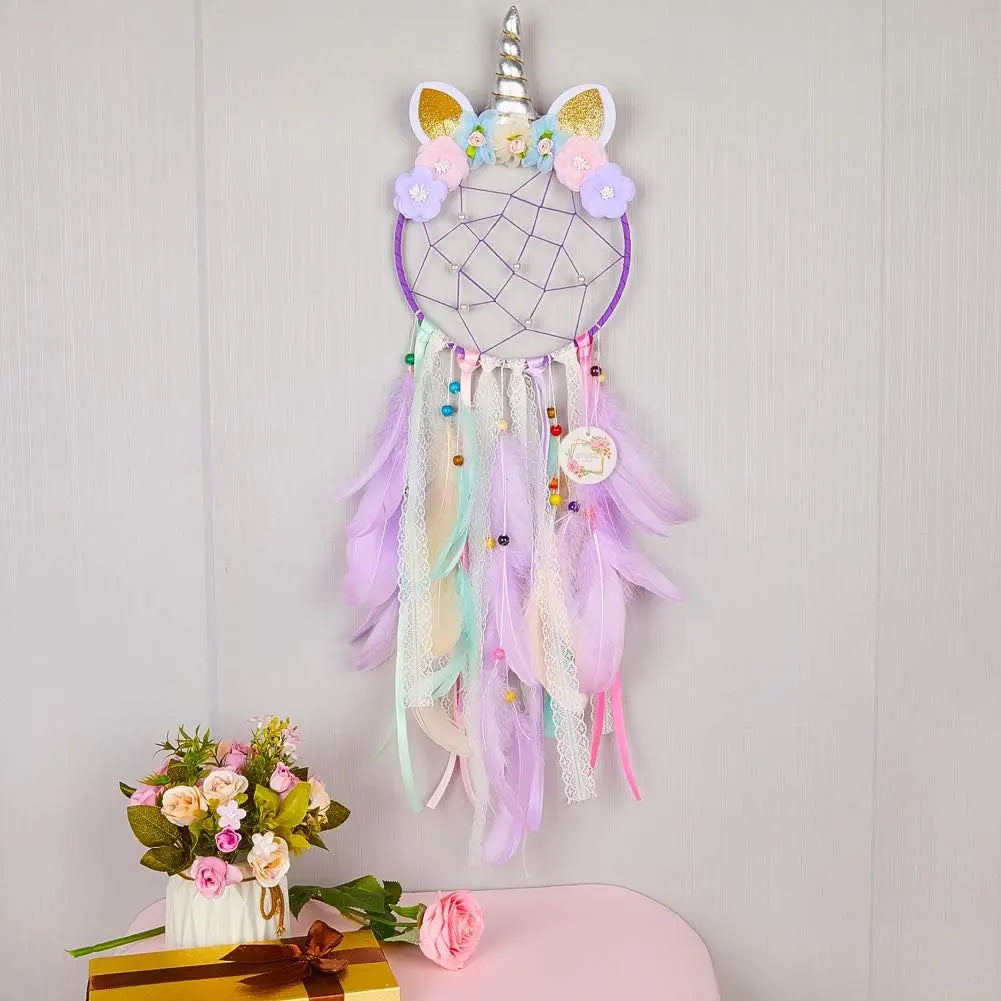 Unicorn Dream Catcher Wall Hanging For Girls Bedroom Nursery Decor