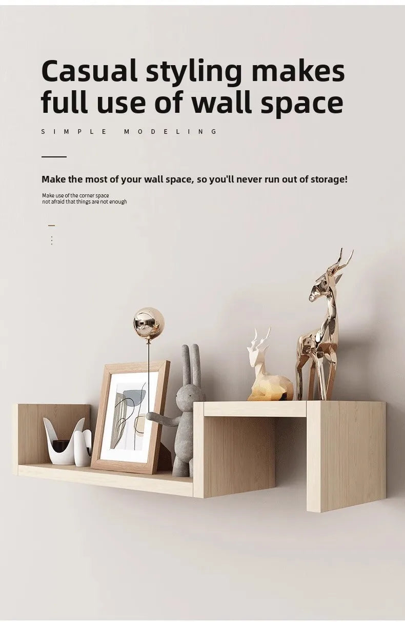 Two Piece Wall Shelf Decor Set Minimalist Easy Install