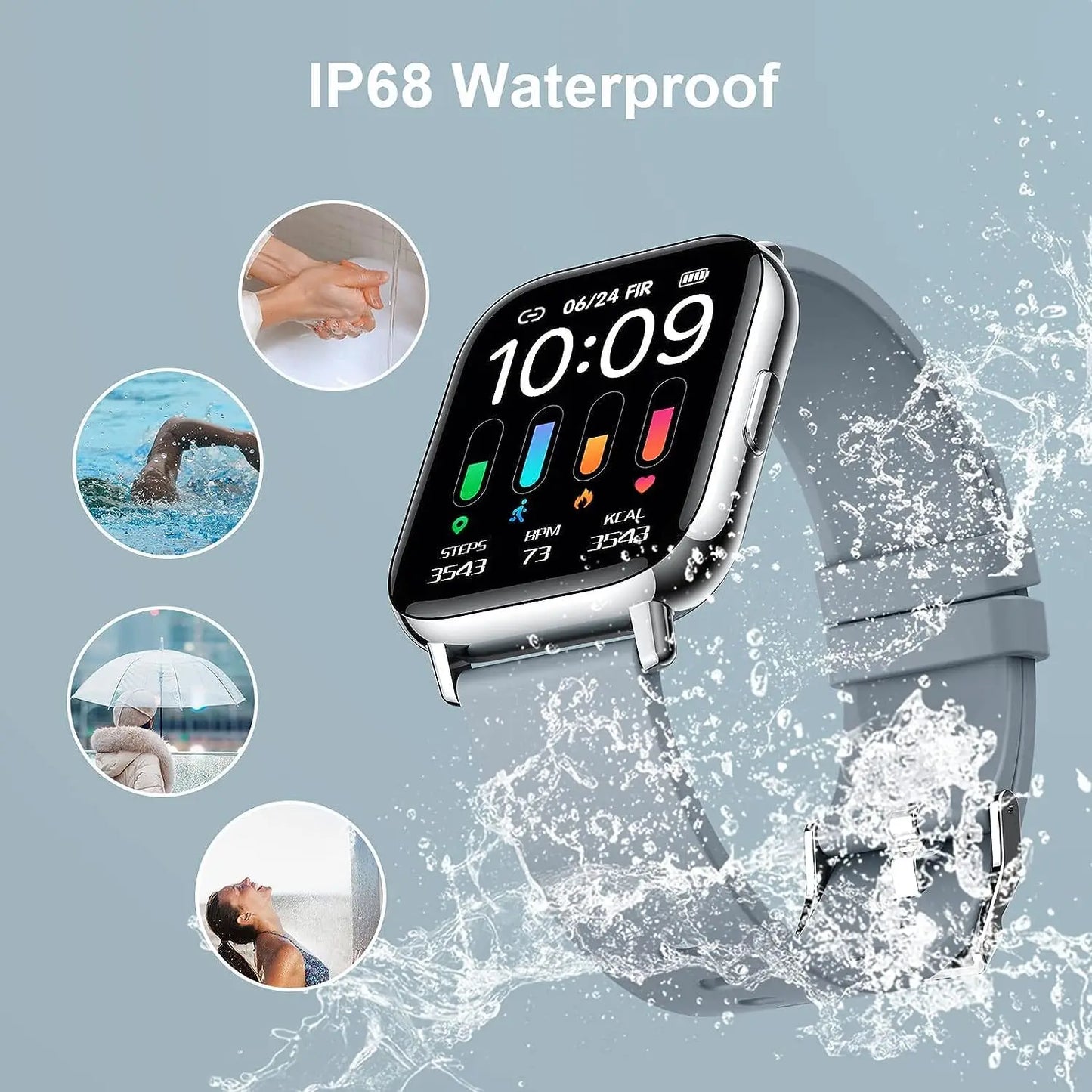 Nerunsa Smart Watch Fitness Tracker With Heart Rate Monitor