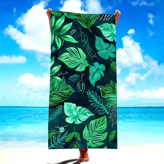 Island Vibes Tropical Leaf Beach Towel For Ultimate Relaxation