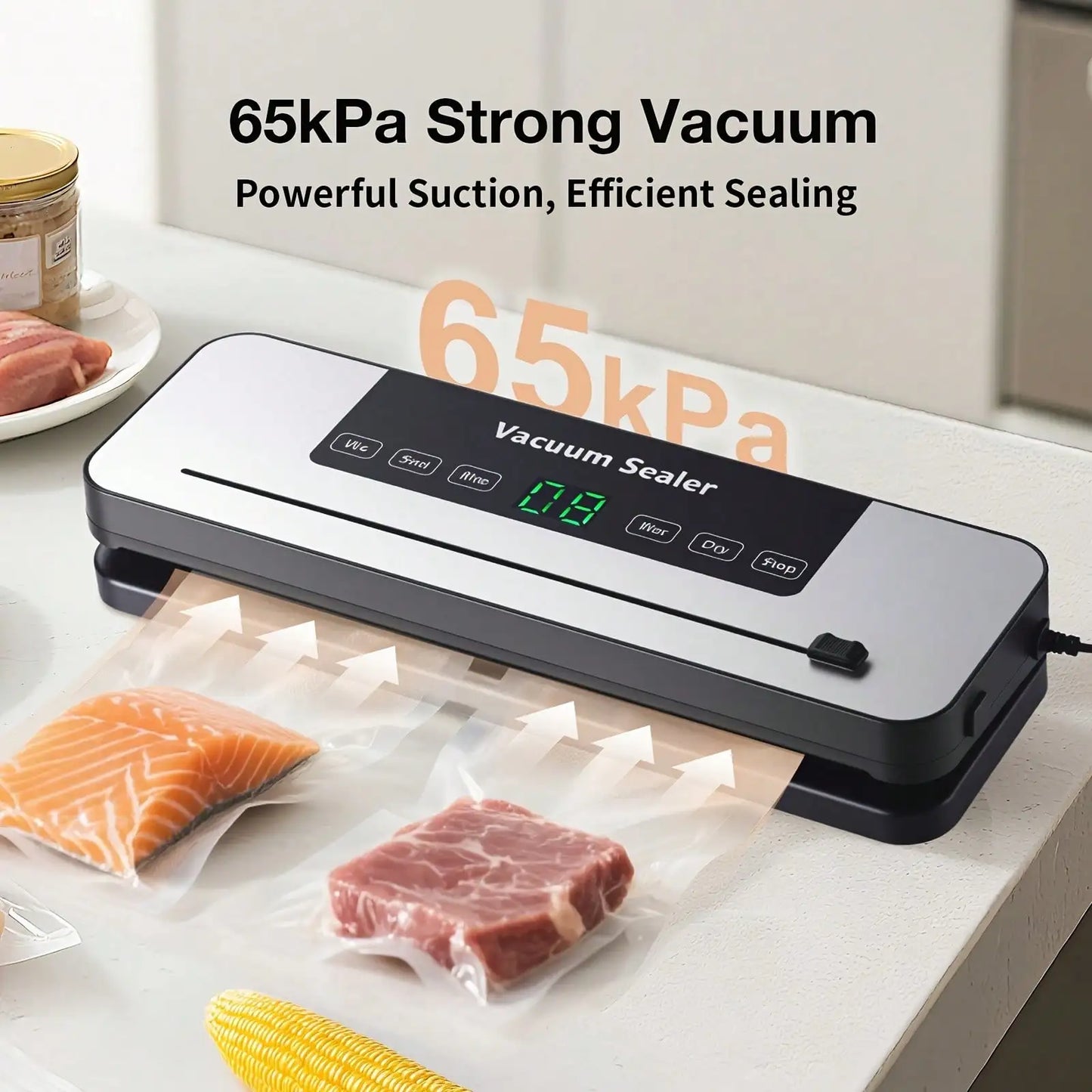 AEHOME Food Vacuum Sealer Machine With Dry And Moist Modes