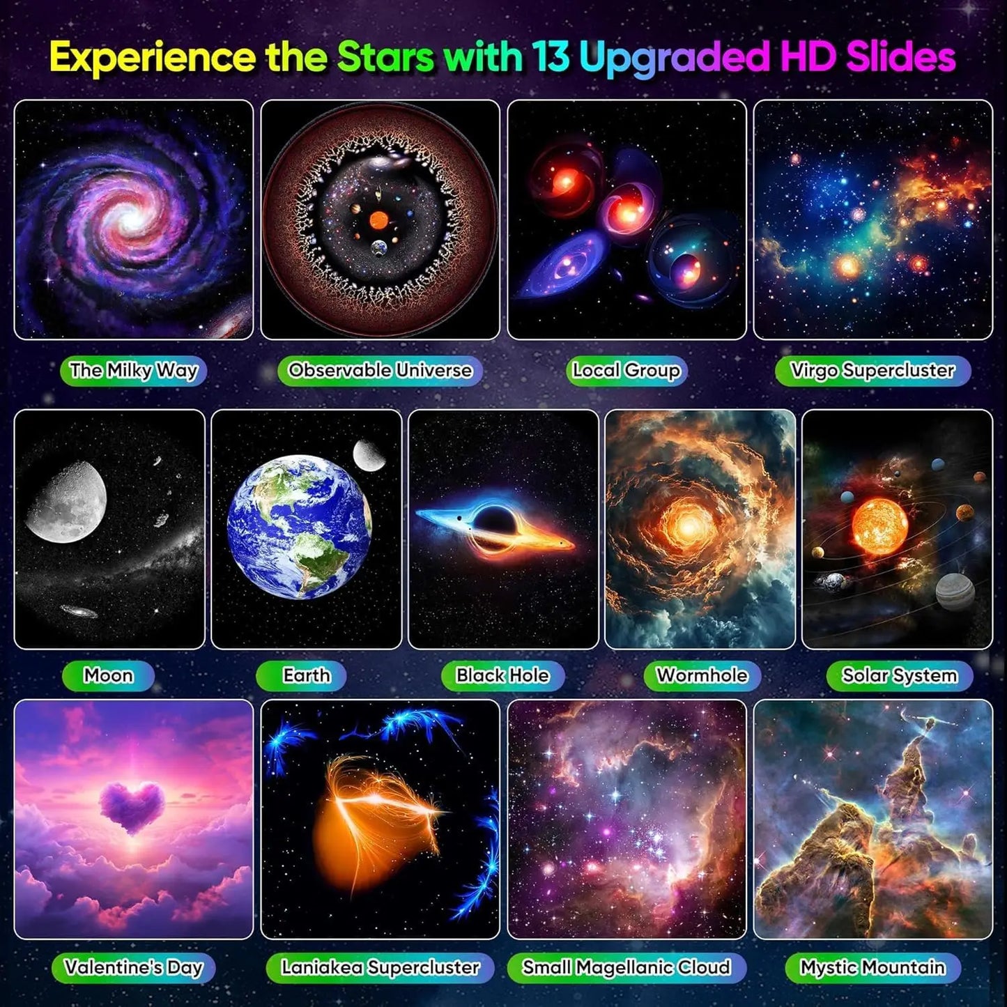 Aiopp Galaxy Projector Pro 13 in 1 Planetarium Bedroom