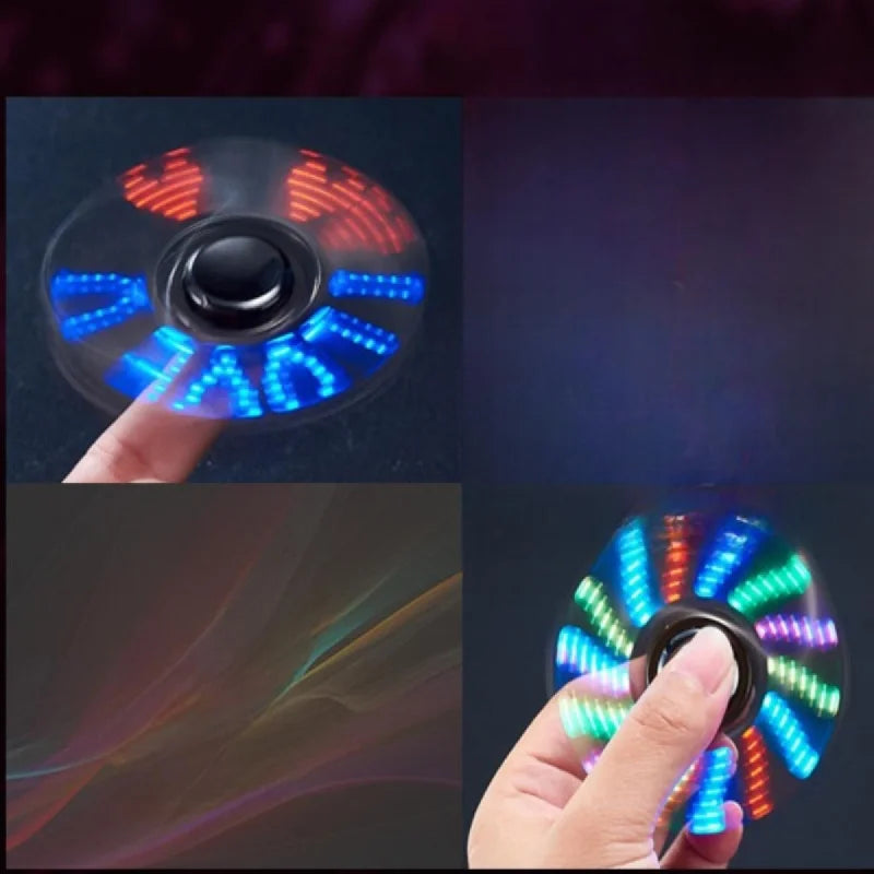 Rotatable Rechargeable Electronic Lighter Finger Spinner For Smokers
