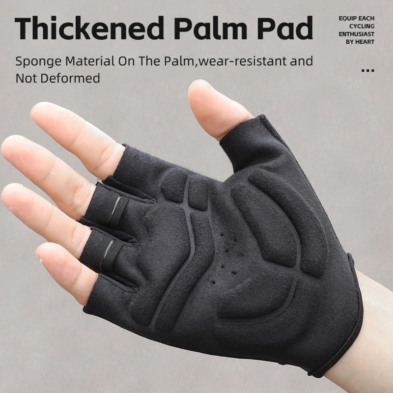 West Biking Summer Half Finger Bike Gloves Shockproof Palm Pad