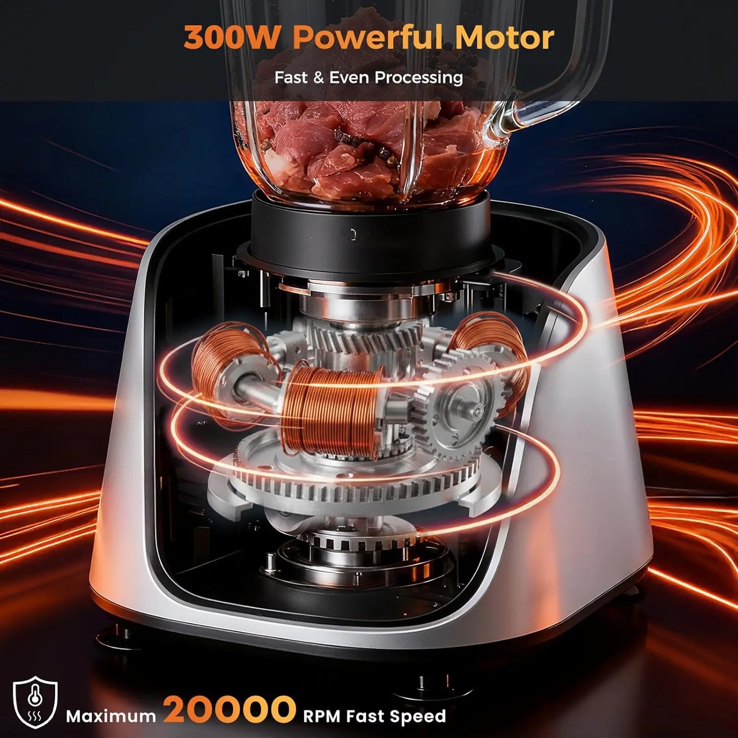 All In One Food Processor And Blender With Eight Attachments