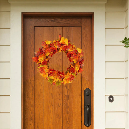 Artificial Fall Maple Leaf Garland for Autumn Wall Decor