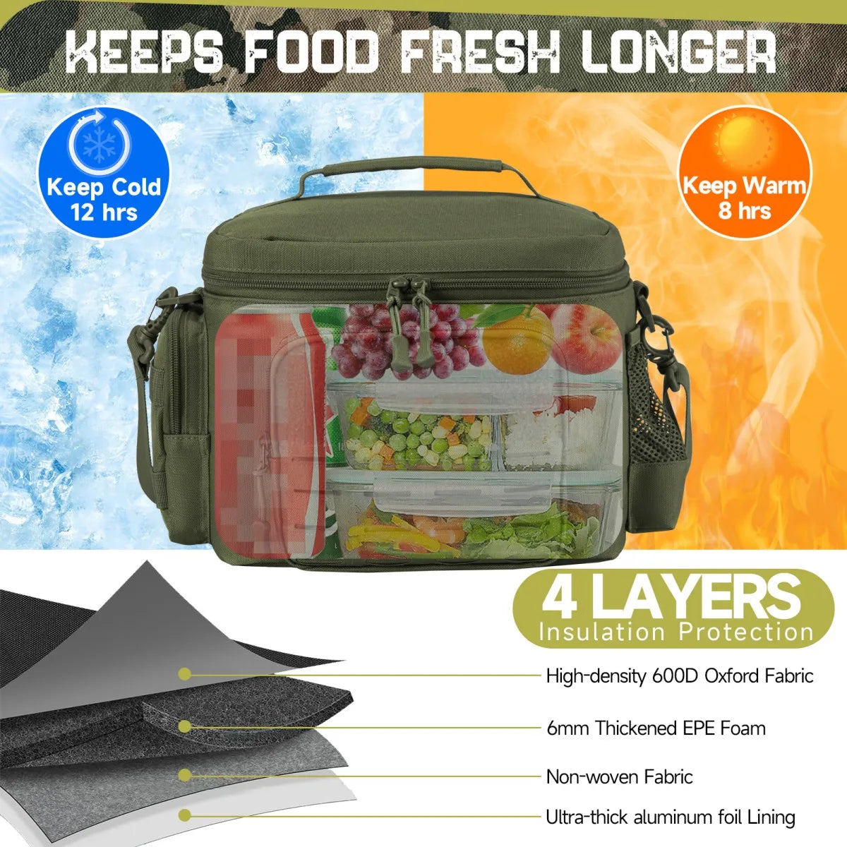 ReFire Gear Tactical Lunch Box Unisex Heavy Duty Insulated Bag