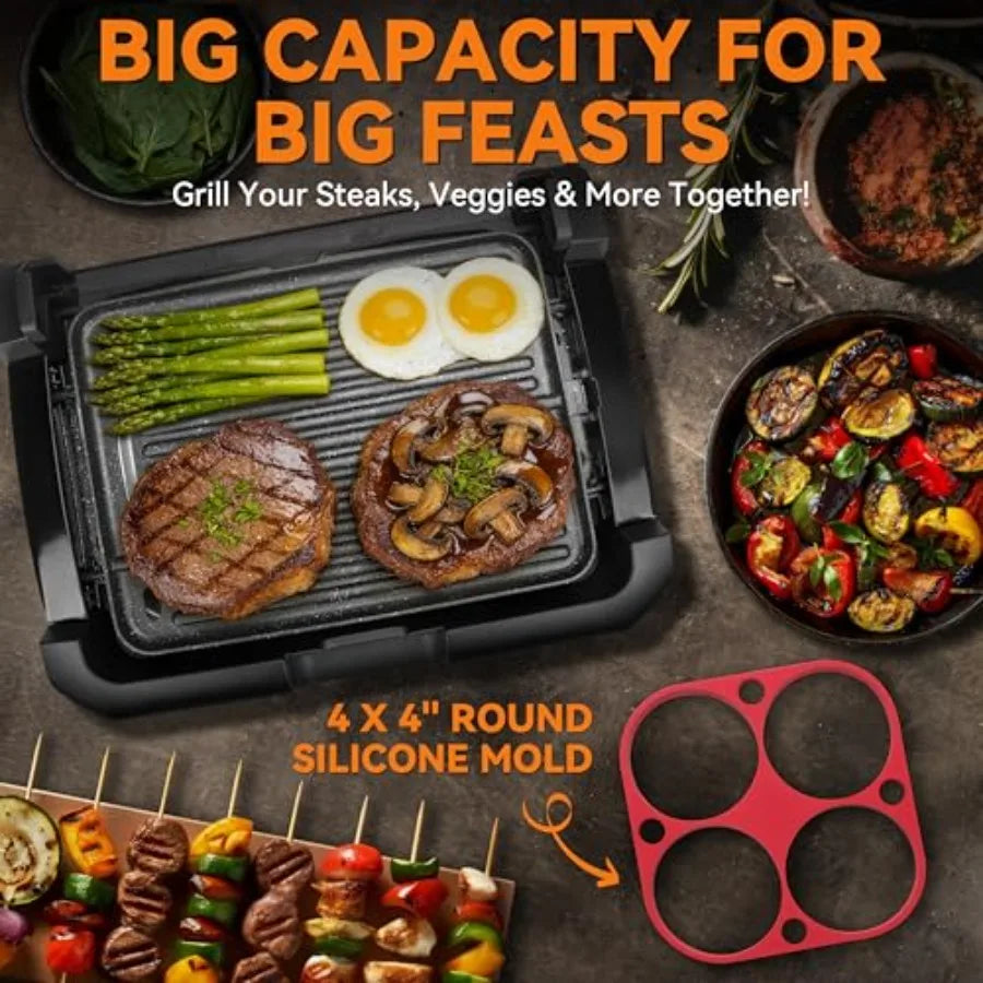 YAO HUI HUANG Searing Grill Griddle 2 in 1 Electric