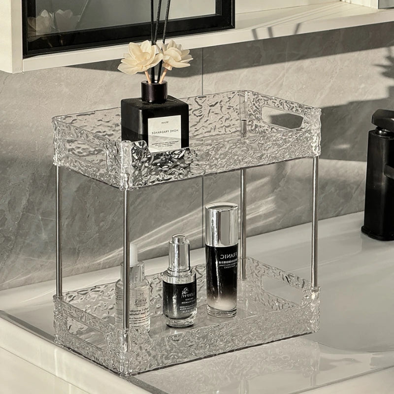 Transparent Acrylic Shower Organizer Three-Tier Shelves