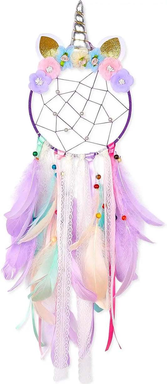 Unicorn Dream Catcher Wall Hanging For Girls Bedroom Nursery Decor
