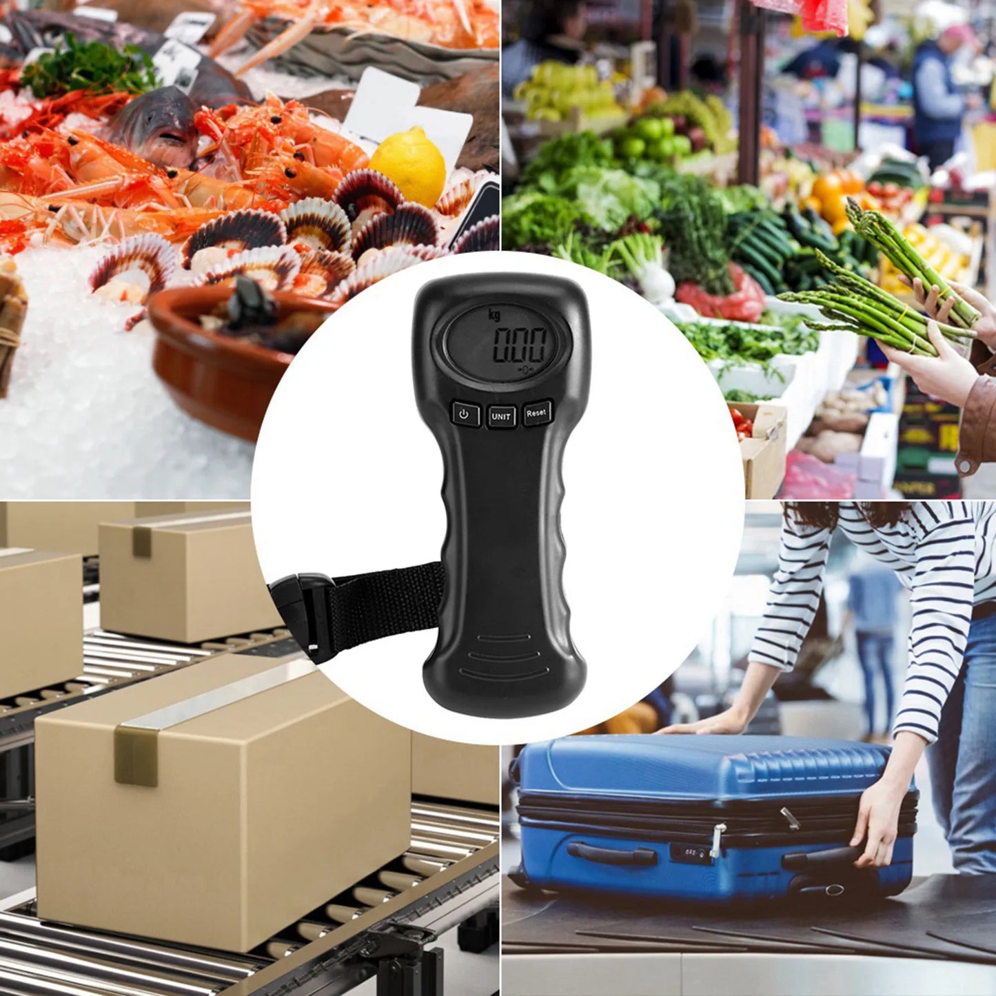 OCS-8 44kg Portable Travel Luggage Scale With LCD Display