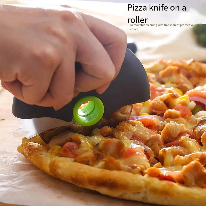 Stainless Steel Roller Cutter For Pizza Cake Dough Slicing Wheel