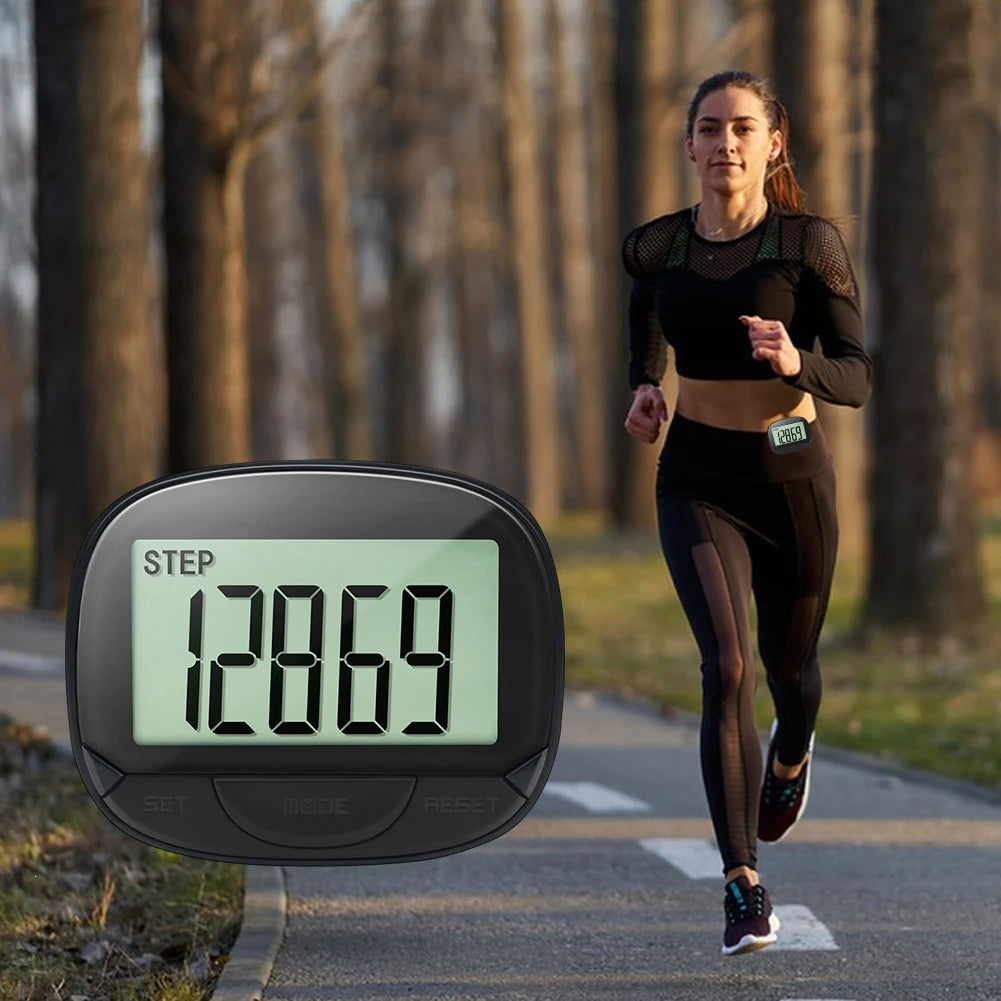 Clip On Pedometer Digital Display Step Tracker For Adults And Seniors