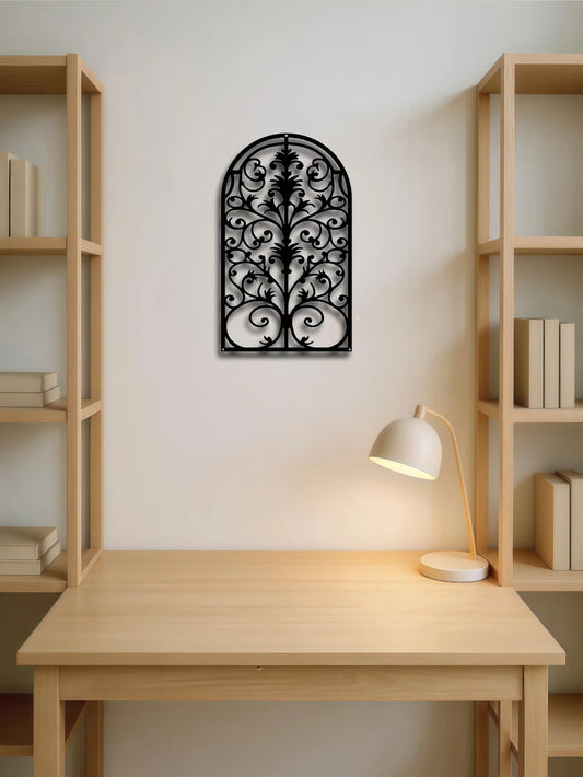Wall Art Ornate Metal Window Frame Decor Rustic Baroque Gothic