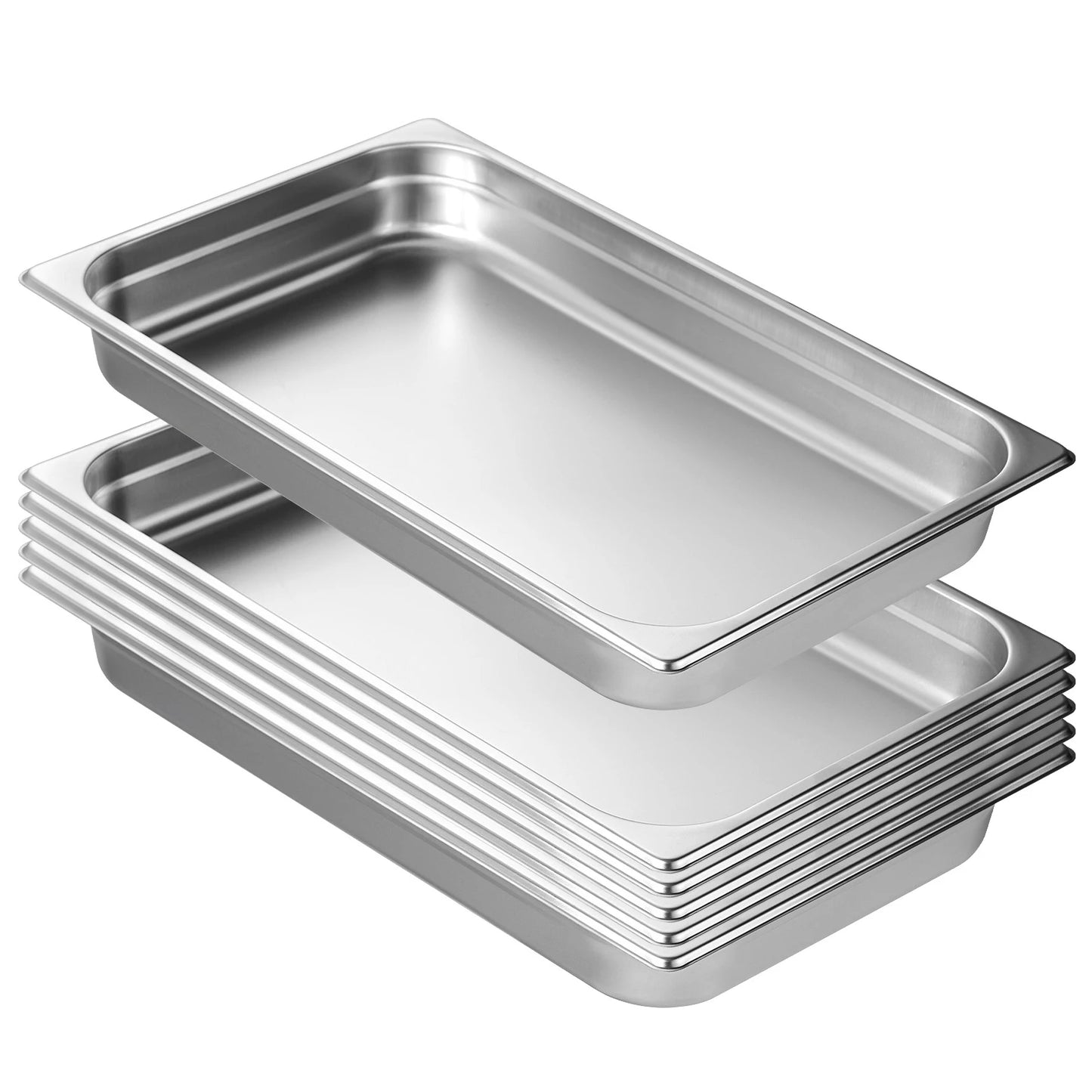 VEVOR Buffet Chafing Dishes Stainless Steel Gastronorm Steam Table Pans